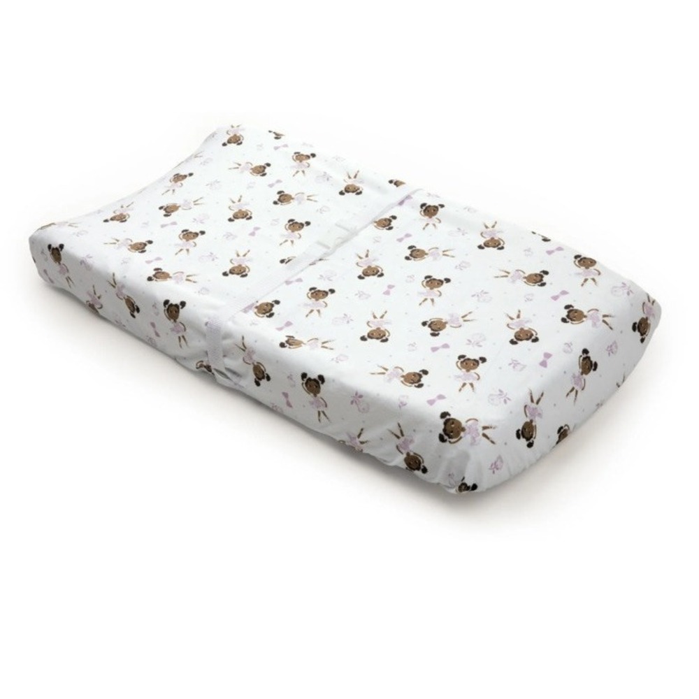 Little Muffincakes Pink Ballerina Changing Pad Cover - Standard Size 32"x16"